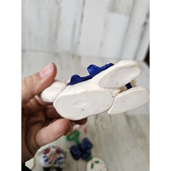 snowman vintage ornament set baby rattle Santa - Picture 4 of 13